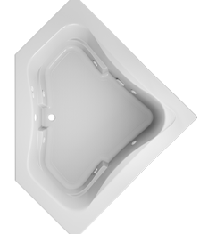 Signature Corner Bath With Whirlpool Experience in White