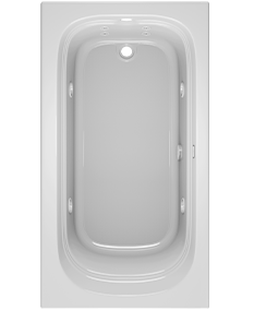 Luxura Bath with Whirlpool Experience in White
