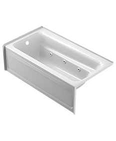 Signature® Rectangle Skirted Bath with Armrests in White