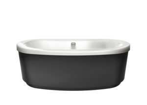 Modena Freestanding Bath with Whirlpool Experience in Black and White