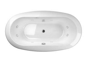 Modena Freestanding Bath with Whirlpool Experience in White and Chrome