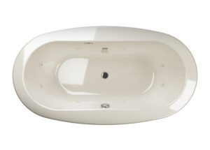 Modena Freestanding Bath with Whirlpool Experience in Oyster